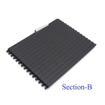 BMW X5 X6 E70 E71 E72 Esiistmete vaheline topsihoidja liugkatte katte liist Keskmise rullkatte vahetus 2007-2014 Section B-Back black