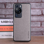 &Uuml;mbris Huawei P60 Pro P60 coque jaoks Luksuslik tekstiil Nahk nahk pehme TPU k&otilde;va telefoni &uuml;mbris huawei p60 pro &uuml;mbrisele P60 must