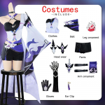 Ysir Honkai Impact Acheron Cos Kost&uuml;&uuml;m Patrull Merer&auml;ndur Huangquan Proua Cosplay Komplekt Naistele XS sinine