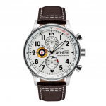 AVI-8 Hawker Hurricane Classic Chronograph Classic valge numbrilauaga kvarts AV-4011-01 meeste k&auml;ekell valge