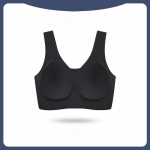 &Otilde;mblusteta pesu naiste &uuml;lisuur mugav integreeritud fikseeritud kauss &uuml;li&otilde;huke ja hingav vestistiilis ilus seljarinnahoidja ilma terasr&otilde;ngata M must