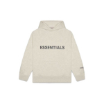 Fear of God Essentials FW20 3D Silikoonist Applique Pusa Kapuutsiga Unisex Pusa Hele-Kaerahelbe FOG-FW20-234 M