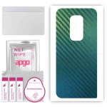 apgo Protective Skin Sticker for the back compatible with Motorola Moto Defy 2021, Wrap Film, Foil, Vinyl - Pattern Carbon Chameleon CAKA1