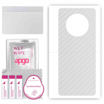 apgo Protective Skin Sticker for the back compatible with Cubot Max 3, Wrap Film, Foil, Vinyl - Pattern Transparent Carbon