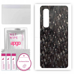 apgo Protective Skin Sticker for the back compatible with Oppo Find X2, Wrap Film, Foil, Vinyl - Pattern Carbon Black Pixel