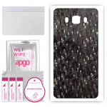apgo Protective Skin Sticker for the back compatible with Samsung Galaxy J7 (2016), Wrap Film, Foil, Vinyl - Pattern Carbon Black Pixel