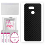 apgo Protective Skin Sticker for the back compatible with HTC Desire 12s, Wrap Film, Foil, Vinyl - Pattern Carbon Black