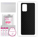 apgo Protective Skin Sticker for the back compatible with Oppo Reno 6 Z 5G, Wrap Film, Foil, Vinyl - Pattern Carbon Black
