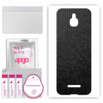 apgo Protective Skin Sticker for the back compatible with Nokia 8000 4G, Wrap Film, Foil, Vinyl - Pattern Black Honeycomb