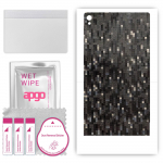 apgo Protective Skin Sticker for the back compatible with Lenovo Tab3 8 Plus, Wrap Film, Foil, Vinyl - Pattern Carbon Black Pixel
