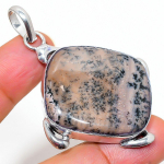 Natural Honey Dendritic Gemstone 925 Sterling Silver Gift Pendant 2.36 o5q72