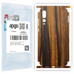 apgo Protective Skin Sticker for the back+sides compatible with Huawei P20 Pro, Full Wrap Film, Foil, Vinyl - Pattern Tigerwood