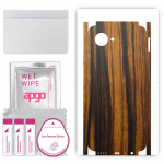 apgo Protective Skin Sticker for the back+sides compatible with Realme C30, Full Wrap Film, Foil, Vinyl - Pattern Tigerwood