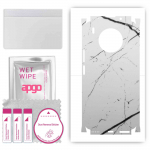 apgo Protective Skin Sticker for the back+sides compatible with Honor 50 LITE, Full Wrap Film, Foil, Vinyl - Pattern White Marble