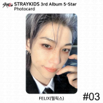 Stray Kids 3. albumi 5-t&auml;rni ametlik fotokaart, standardver Digipack Ver KPOP Felix - #3