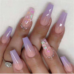 24 t&uuml;kki L&uuml;hikesed kunstk&uuml;&uuml;ned, peale surutavad k&uuml;&uuml;ned Glitter manik&uuml;&uuml;r k&uuml;&uuml;neplaastrid 10ml One Size