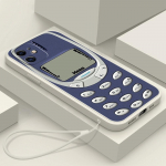 Samsung Galaxy A14 A24 A23 A13 S23 FE iPhone'ile 11 12 13 14 15 Pro Max Pehme sirge servaga telefoni&uuml;mbris koos kaelapaela kattega A46 Naljakas retronupu disain for iPhone 5(5s)