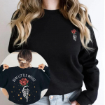 Run Little Mouse dressipluus kummitav Adeline'i dressipluus Naiste graafilised kapuutsid, pikkade varrukatega tume romantika pullover Book Lover King M must