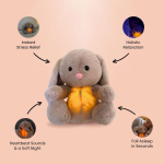 Breathing Plush Sensory Relief Bunny Toy with sleeping time baby for babies otter comforter that breathes Music night light toys
