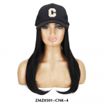 MISS WIG S&uuml;nteetiline pikkade sirgete laineliste juustega pesapallim&uuml;tsi juuksepikendustega reguleeritav m&uuml;ts naiste Cosplay kandmiseks 50cm