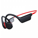 VAORLO IPX8 veekindlad ujumisk&otilde;rvaklapid Ture Bone Conduction peakomplekt, sisseehitatud 32 GB salvestusruum koos HD-mikrofoni subwooferi muusikak&otilde;rvaklappidega punane/must