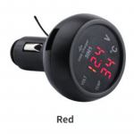 Auto sigaretis&uuml;&uuml;taja pesa Auto voltmeeter 3-in-1 12-24 V voltmeeter termomeeter USB autolaadija auto veokile 7.5*4.8*4.8cm