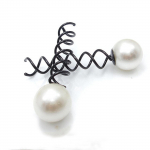 Pearl Spiral Hair Bun Makers Pod Head Pearl Spiraalklambriga P&ouml;&ouml;rlev juukseklamber 1.4x6CM