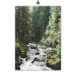 M&auml;giroheline mets Hirv Lill Kevad loodusmaastik Plakatid Prindid L&otilde;uend Maalimine Seina Kunst Pildid Elutoa sisustus 21X30cm No Frame