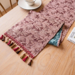 Jacquard vesi muru punane narmad tutid lauajooksja, kangataimed k&ouml;&ouml;gi s&ouml;&ouml;gilaua kaunistus kodupeo festivaliks 33x120cm
