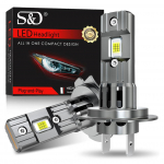 2tk H7 LED v&otilde;imsad esitulede pirnid mini juhtmevabad 100W 25000LM 6500K CSP auto esilaternate automaatdioodlambid H7 Turbo Led auto m&auml;ngimiseks ja pistik 12V