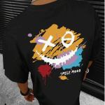 Uus suvine meeste mood T-s&auml;rk Ghost Face Graffiti tr&uuml;kitud meeste T-s&auml;rk top XS must