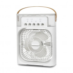 3 in 1 Airs jahuti USB elektriline kaasaskantav ventilaator Konditsioneerid LED &ouml;&ouml;valgusti 5 auguga veeudu ventilaator Kodu lauaarvuti &otilde;hkjahutusventilaator valge