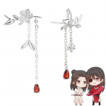 1 paar multika anime punased ripatsk&otilde;rvar&otilde;ngad h&otilde;bedav&auml;rvi k&otilde;rvanastud ehted 1Pair