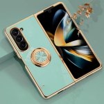 Galvaniseeritud magnetr&otilde;nga hoidja telefoni&uuml;mbris Samsung Galaxy Z Fold 6 5 4 Fold6 Fold5 Fold4 5G p&otilde;rutuskindel k&otilde;va korpusega kate Galaxy Z Fold6 tumeroheline v&auml;rv