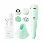4 in 1 Electric Face Cleansing Brush for Facial Skin Care Wash Sonic Vibration Massage Tool Acne Pore Blackhead Silicone Cleaner