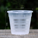 L&auml;bipaistev plastikust lillepott, juurtega kontrollitav orhidee istutuspott koos Stomata Grow Box lasteaia siirdamispottidega 11cm