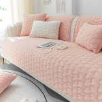 Pehme diivanipadi Paks piimjas samet V&auml;ike v&auml;rske diivanikate Elutuba Nelja hooaja diivanipadi Lihtne kaasaegne libisemiskindel matt 30x50cm pillowcase roosa