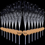 Asany 80 tk s&uuml;damekujuline fiiberoptiline v&otilde;lukepp Led valged helendavad pulgad Valgustavad v&otilde;lukepp koos 3 valgusrežiimiga pulmade s&auml;rak&uuml;&uuml;ntega s&uuml;nnitamiseks