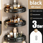 3 tk. Mulgustamiseta Vannitoa kolmnurkne rack Seinale paigaldatav WC Vannituba Du&scaron;&scaron; Valamu Seinahoidla 3pcs must