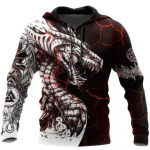 S&uuml;gis/talv Ainulaadne meeste dressipluus Lahe loomatr&uuml;kk Streetwear Viikingite seeria kapuutsiga dressipluus 2XL