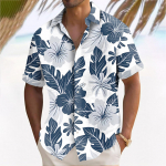 Hawaii s&auml;rk meestele, meeste vintage n&ouml;&ouml;pidega keeglis&auml;rgid l&uuml;hikeste varrukatega suvine rannas&auml;rk L tumeroheline v&auml;rv