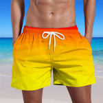 Meeste suvised ujumisp&uuml;ksid, taskutega kiirelt kuivavad l&uuml;hikesed p&uuml;ksid, pluss gradientprinteriga rannap&uuml;ksid L sinine