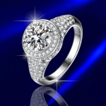 Moissaniidi teemants&otilde;rmus naistele &Uuml;hekaraadine Kuue k&uuml;&uuml;nega Simulatsioonteemants&otilde;rmus Pulm K&otilde;rge s&uuml;sinikusisaldusega teemant Peen s&otilde;rmus 10