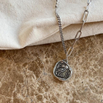 925 Sterling Silver Kaelakee Vintage Distressed Kaelakee Tasuta &ouml;&ouml;kulli ripats Korea naiste peo ehted kaelakee naistele