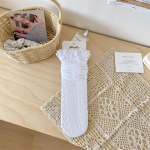 Ruffle sokid naistele &otilde;&otilde;nsad seksikad pitsist v&otilde;rksukad p&otilde;lve sokid JK Lolita magusad t&uuml;drukud armsad pikad sokid naiste sukad valge