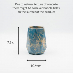 Multifunktsionaalne Lauapealne | K&auml;sitsi valmistatud Kuusnurkne Betoonist Pliiatsihoidja