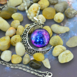 Antiikne Vintage Moon Time kaelakee kampsun kett ripats Ehted