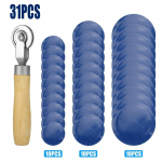 31-osaline rehviplaastrid 32mm 42mm 58mm rehviplekkide komplekt koos rehvipaigaldusrulliga auto veoauto mootorratta rattale