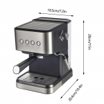1050 W espresso poolautomaatne kohvimasin 1,5 l roostevabast terasest kohvimasin k&ouml;&ouml;gi espresso jahvatusmasinad EU must