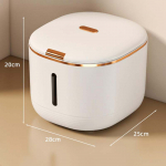 Kodumajapidamises kasutatav riisi &auml;mber press avatud putukakindel niiskuskindel silikoonist suletud teravilja hoiukarp riisipaak 10 kg teravilja s&auml;ilituskonteiner toidu dosaator 6.5L valge